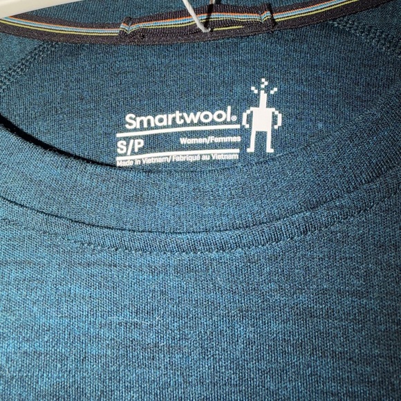 Smartwool Women's Teal Crewneck Merino Base Layer - Picture 2 of 4